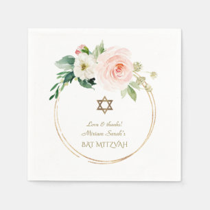 Rosa Blume Gold Bat Mitzvah Serviette