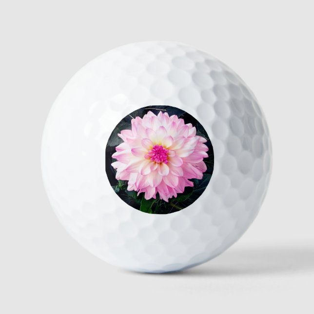 Rosa Blume Golfball (Vorderseite)