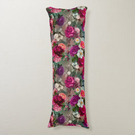 Rosa Blume grau Seitenschläferkissen