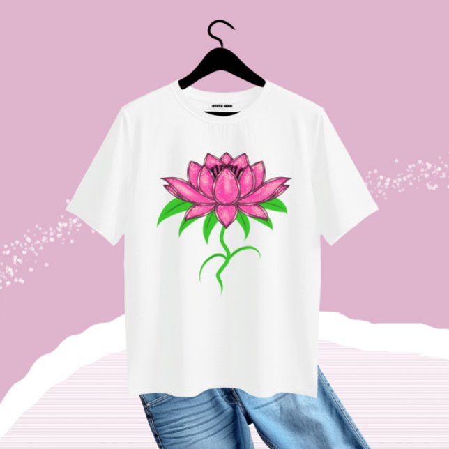 Rosa Blume Große Größe T-Shirt (Von Creator hochgeladen)