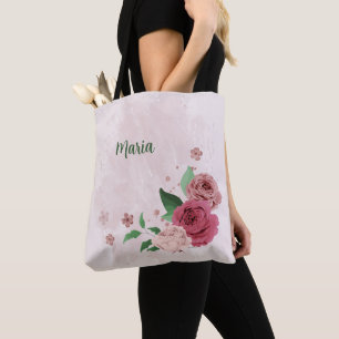 Rosa Blume, grüne Blätter