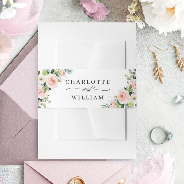 Rosa Blume Grüne Blumenzwiebelblume Einladungsbanderole (Von Creator hochgeladen)