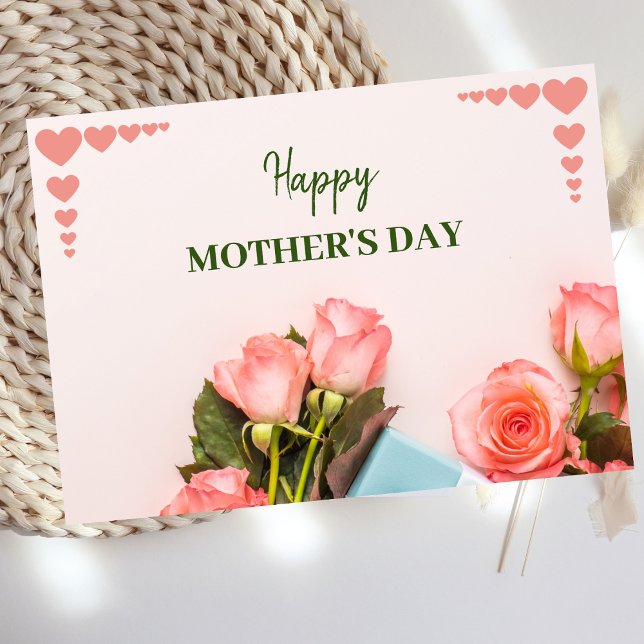 Rosa Blume Grußkarte Feiertagskarte (Von Creator hochgeladen)