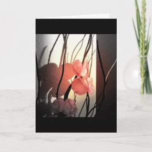 Rosa Blume Grußkarte Karte