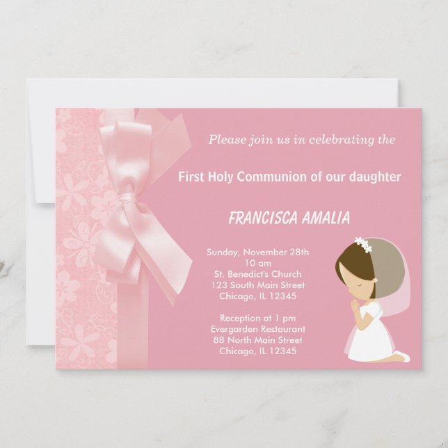 Rosa Blume Heilige Kommune Einladung (Vorderseite)