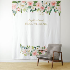 Rosa Blume Hens Weekend Foto Stand Hintergrund Wandteppich
