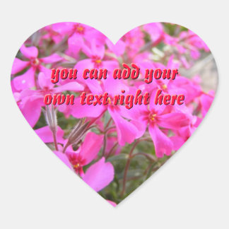 Rosa Blume Herzklammern Herz-Aufkleber