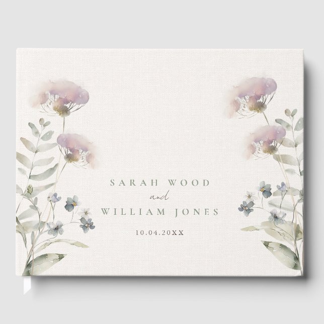 Rosa Blume Hochzeit Gästebuch (Vorderseite)