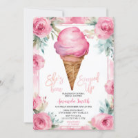 Rosa Blume Ice Creme Sommer Brautparty Party