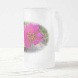 Rosa Blume in der Sonne Mattglas Bierglas