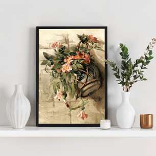 Rosa Blume in Hangvase Poster
