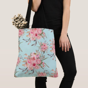 Rosa Blume in hellblau