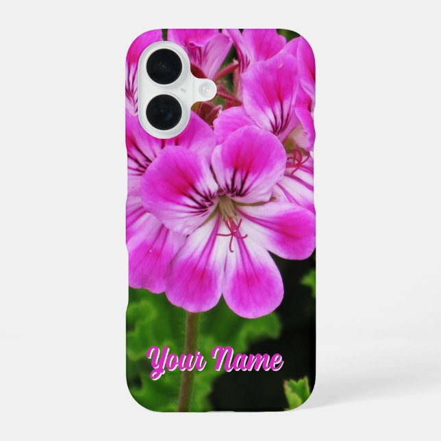 Rosa Blume - iPhone 16 Hülle (Rückseite)