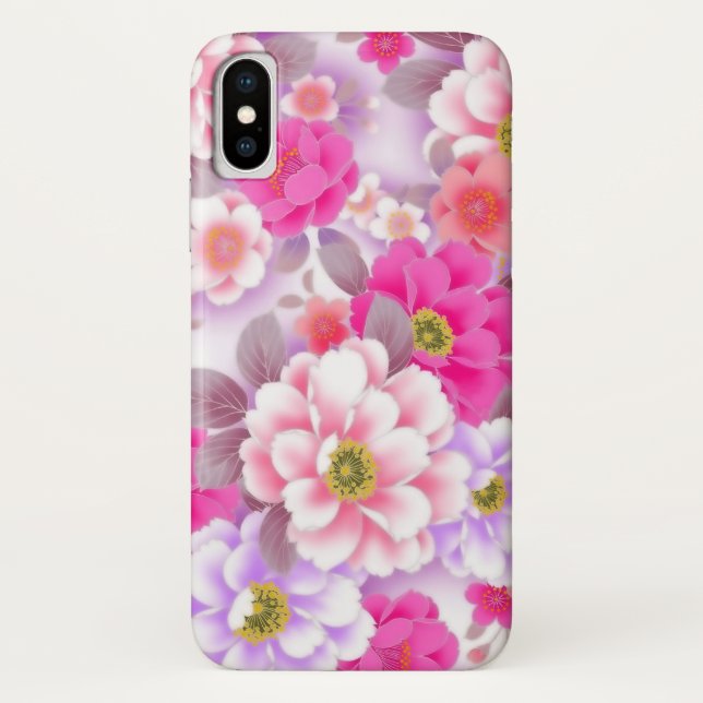 Rosa Blume iPhone X Fall Case-Mate iPhone Hülle (Rückseite)