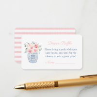 Rosa Blume Jar Diaper Raffle Baby Dusche