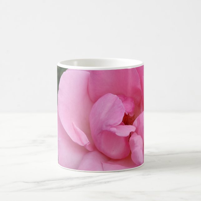 Rosa Blume Kaffee Tasse (Mittel)