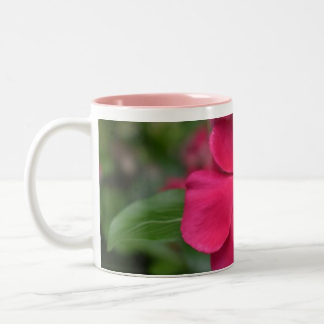 Rosa Blume Kaffee Tasse (Links)