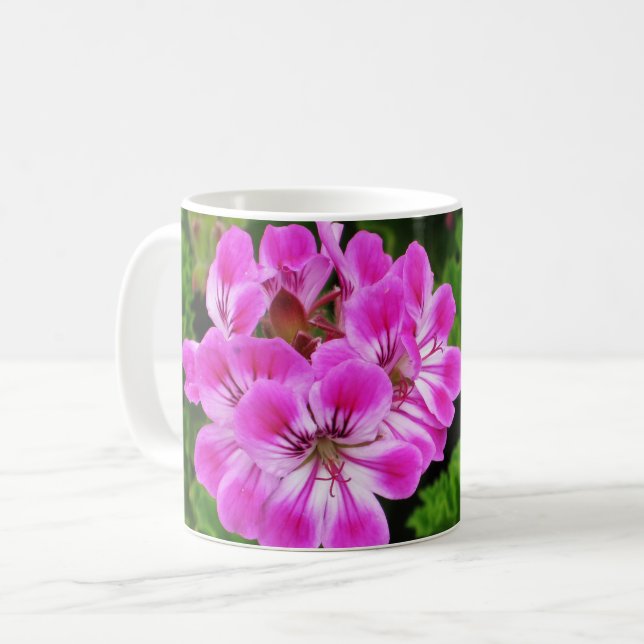 Rosa Blume - Kaffeetasse (Vorderseite Links)