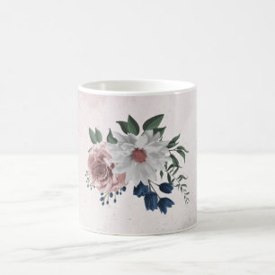 Rosa Blume Kaffeetasse