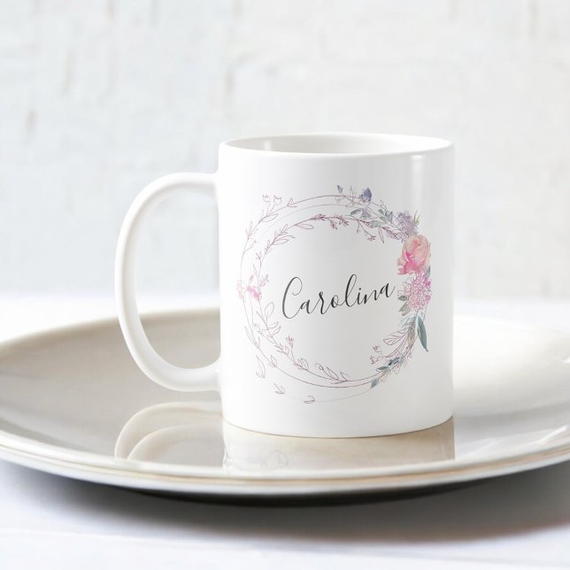 Rosa Blume Kaffeetasse (Von Creator hochgeladen)