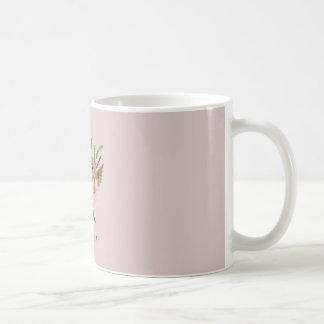 Rosa Blume Kaffeetasse