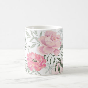 Rosa Blume  Kaffeetasse