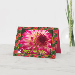 rosa Blume Karte