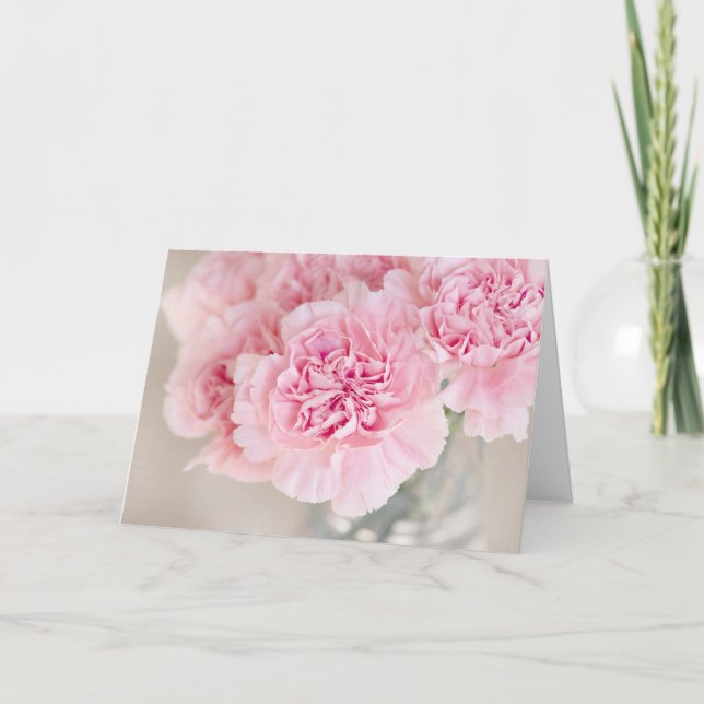 Rosa Blume Karte (Vorderseite)