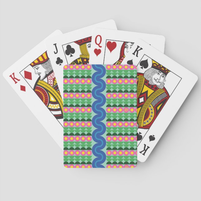 Rosa Blume - Karten spielen Spielkarten (Rückseite)