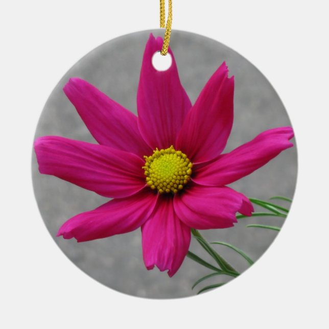 Rosa Blume Keramikornament (Vorne)