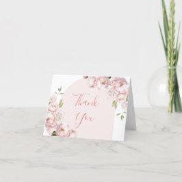 Rosa Blume Kinderduschbaby in Bloom geklappt Dankeskarte