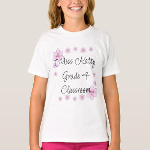 Rosa Blume Klassischer T - Shirt