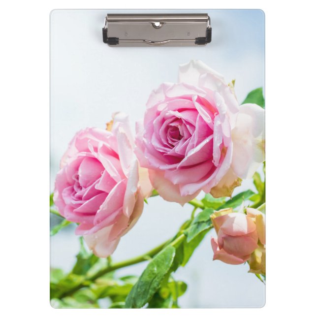Rosa Blume Klemmbrett (Vorderseite)