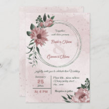 Rosa Blume-Kranzhochzeit