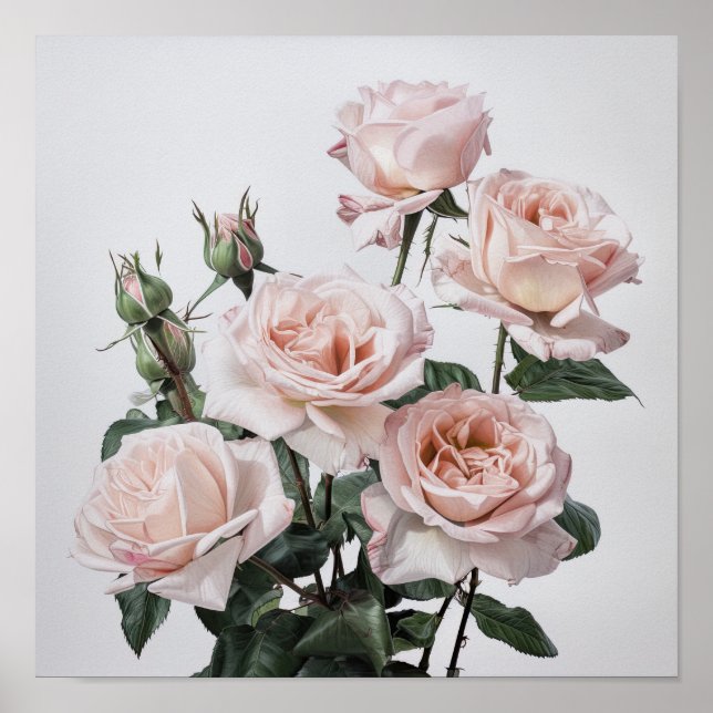 Rosa Blume Kunst drucken Poster (Vorne)