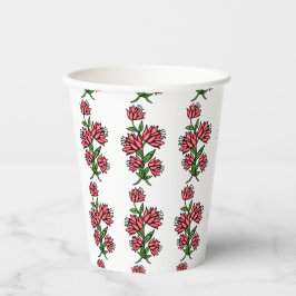 Rosa Blume Latte Tasse Pappbecher