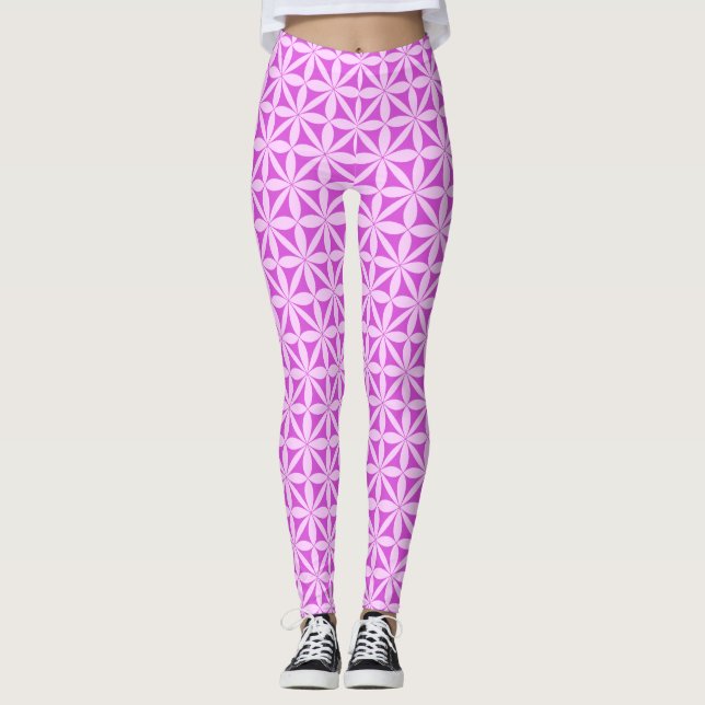 Rosa Blume Leggings (Vorderseite)