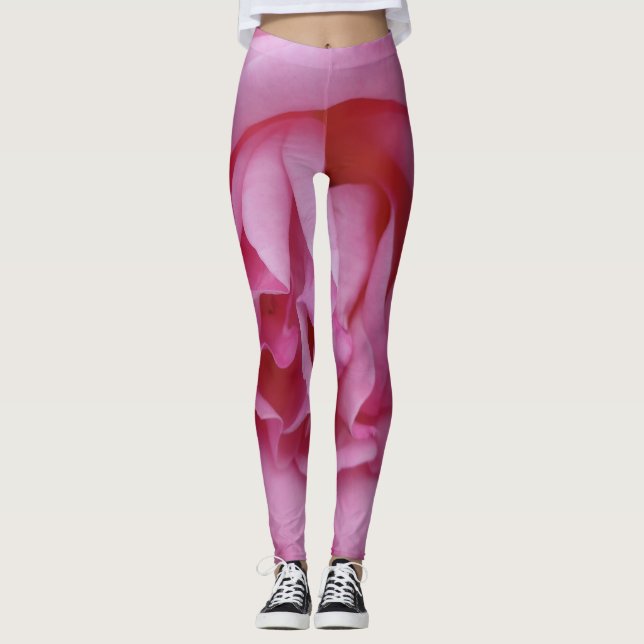 Rosa Blume Leggings (Vorderseite)