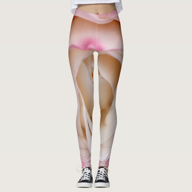 Rosa Blume Leggings (Vorderseite)