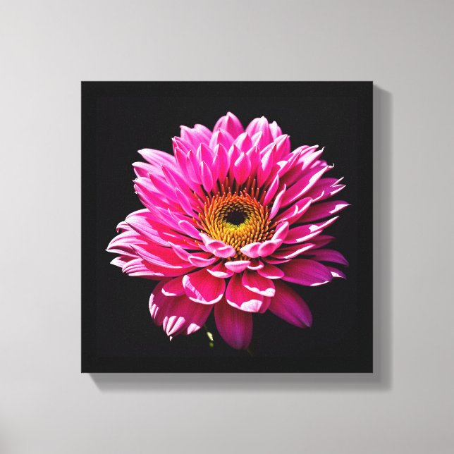 Rosa Blume Leinwanddruck (Vorderseite)