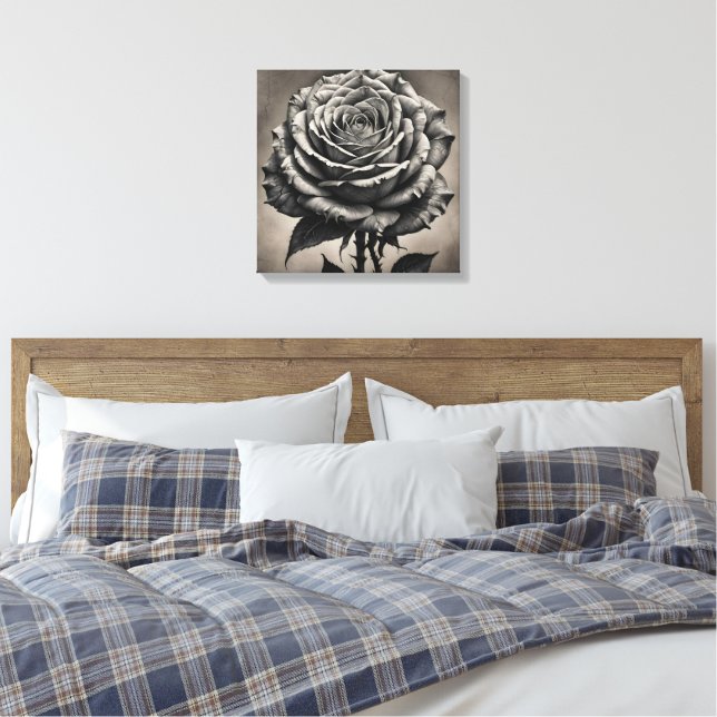 Rosa Blume Leinwanddruck (Insitu (Schlafzimmer))