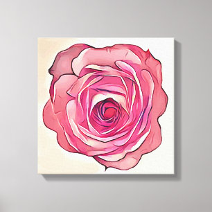 Rosa Blume Leinwanddruck