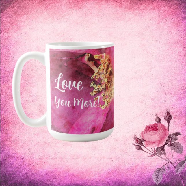 Rosa Blume Liebe Mehr Kaffeetasse (Von Creator hochgeladen)