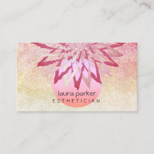 Rosa Blume Lotus Beautician Kosmetologe Visitenkarte