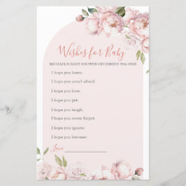 Rosa Blume Mädchen Baby in Blüten wünscht sich Bab