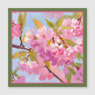 Rosa Blume Magnetkarte