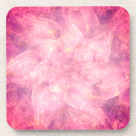 Rosa Blume Mandala Getränkeuntersetzer