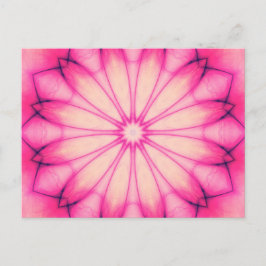 Rosa Blume Mandala Postkarte