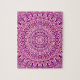 Rosa Blume Mandala Puzzle