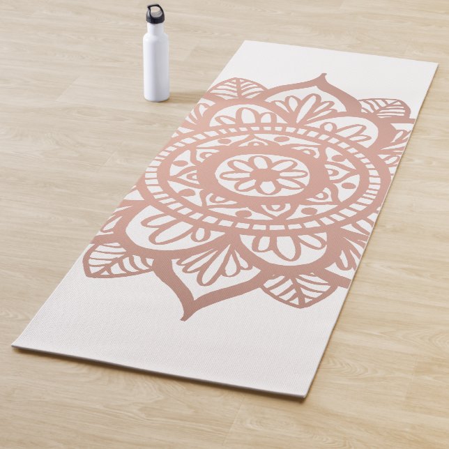 Rosa Blume Mandala Rose Gold Yogamatte (Beispiel)